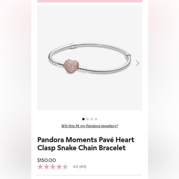 Pandora Rose Gold Pave Heart Clasp Bracelet with Fantasy Rose Gold Theme Charms - Picture 11 of 11